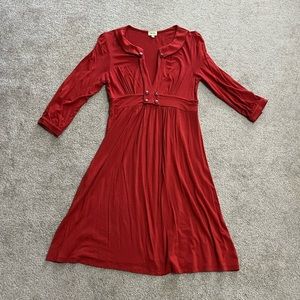 Anthropologie rust dress